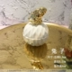 Phong cách Bắc Âu hộp lưu trữ đồ trang sức động vật nhỏ gốm lưu trữ khay khay nhẫn mạ vàng hộp đồ trang sức có nắp - Nhẫn