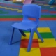 Синий стул высокая 30 см высота