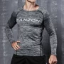 Maxike Sports Áo dài tay Bóng rổ Đàn hồi Cơ bắp Đàn hồi Skinny Quần áo nhanh khô Quần thể dục Chạy T áo tập gym nam