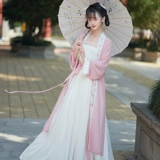 Оригинальное летнее тонкое ханьфу, свежий комплект, плиссированная юбка, с вышивкой, 3 предмета