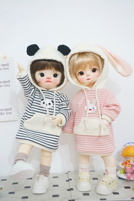 taobao agent [Panda and Rabbit] Striped long sweater single products