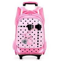 Túi xe đẩy túi trường tiểu học cô gái công chúa kéo hộp có thể kéo túi để thực hiện hộp cầm tay ba lô bánh xe balo cho bé trai