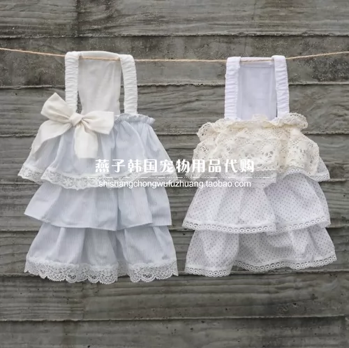 Корейские домашние животные поставляют покупку LD подлинную покупку подвесной юбки, кошки и собака летняя юбка xs ~ xl