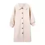 Áo xuân nữ 2019 mới Nhật Bản ngọt ngào dài trench coat dễ thương cổ áo búp bê len - Trung bình và dài Coat áo dạ nữ đẹp