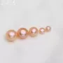 DIY Pearl Pink Flat Hạt AAAA Lớp đơn Hạt màu nude Chính hãng Màu tự nhiên 4-11mm Hoa tai Stud Handmade - Nhẫn nhan nam