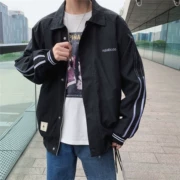 Áo khoác gió Hồng Kông mùa thu 2019 mới áo khoác nam thêu nam phiên bản Hàn Quốc của xu hướng quần áo bóng chày mùa xuân và bộ đồ bay mùa thu - Mùa xuân