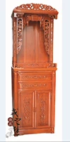 27 -Inch Nanmu Full -Solid Wood, одна панель -панель с двойной ящиком двойной ящик, одно место в шкафу для деревни Шенлу Будда Платформа Буддийской Альто Бога