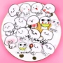 Acrylic phim hoạt hình dễ thương QQ WeChat vui biểu hiện gói vỏ điện thoại di động vá trâm treo đồ trang trí DIY huy hiệu tùy chỉnh ghim cài áo vest