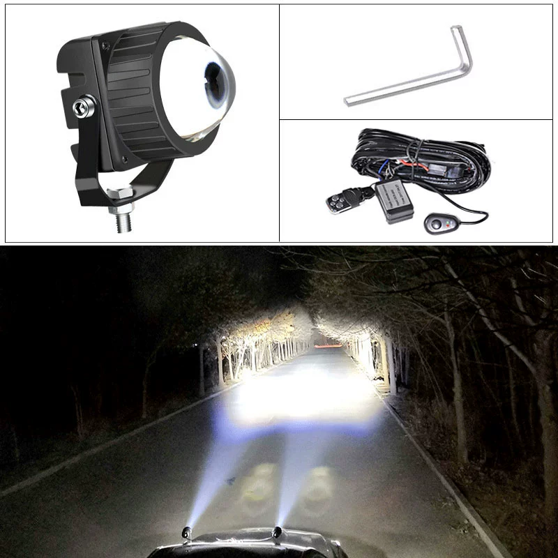 đèn led gầm ô tô Xe LED Spotlight Off -Road Xe laser High -beam Van Cars Mid -NET Light Sửa đổi thanh mặt trước Đèn sương mù Mobilizer Universal đèn gầm ô tô đèn xenon ô tô 