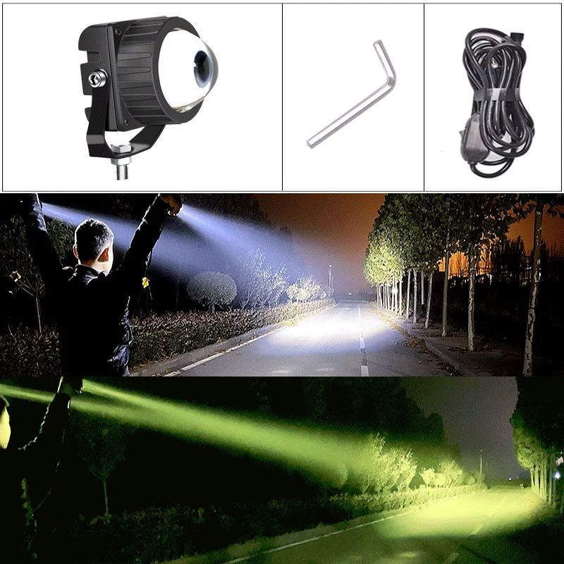 đèn led gầm ô tô Xe LED Spotlight Off -Road Xe laser High -beam Van Cars Mid -NET Light Sửa đổi thanh mặt trước Đèn sương mù Mobilizer Universal đèn gầm ô tô đèn xenon ô tô 