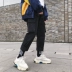 Harbor gió mùa thu thủy triều thương hiệu lỏng quần giản dị Hàn Quốc xu hướng chín điểm quần yếm quần túi hộp nam Crop Jeans
