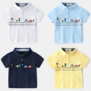 Áo thun bé trai tay ngắn 2019 hè mới quần áo trẻ em trẻ em trẻ em hoạt hình áo sơ mi nửa tay áo thun thủy triều - Áo thun
