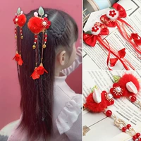 Детское ханьфу, щипцы, заколка для волос с кисточками, 2022, китайский стиль
