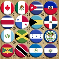 Знаки национального и североамериканского национального флага сломали карты, США, Канада, мексиканская Куба, Панама, Панама и т. Д.