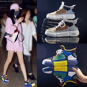 Mùa hè giày cao phụ nữ 2018 new street dance hip hop Hàn Quốc phiên bản của vớ thở giày thể thao giải trí Paladin giày của phụ nữ