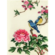Su thêu thêu người mới bắt đầu kit Hoa mẫu đơn hoa và chim gửi thêu khâu hướng dẫn