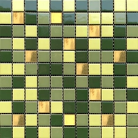 25 трехцветных зеленых+золотых гранул-6