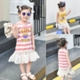Cô gái khảm váy 2018 Hàn Quốc phiên bản mới mùa hè trẻ em ba chiều thư váy bé công chúa váy thủy triều váy đầm cho be gái 14 tuổi