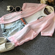 Cô gái mùa hè 2018 sản phẩm mới super-yang đường phố Han Fan trẻ em chữ lỏng siêu mỏng voan quần áo chống nắng áo khoác