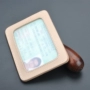 Thẻ bằng lái xe bằng da thủ công gốc Đặt trường hợp Thẻ da tài liệu lớp đầu tiên Phong cách đơn giản vỏ bọc hộ chiếu