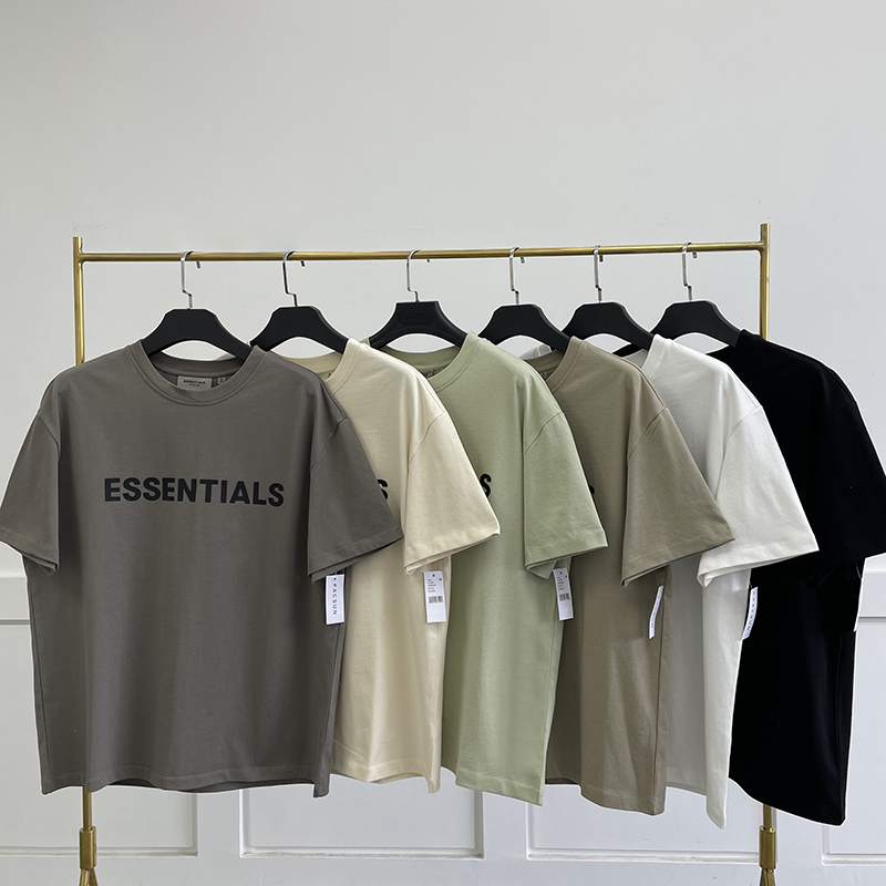 thumbnail for FEAR OF GOD FOG Double-line chest letters ESSENTIALS short-sleeved T-shirt men's trend loose high street