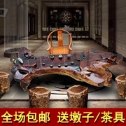 Gà cánh gỗ khắc rễ bàn trà tự nhiên tổng thể bàn cà phê kung fu rắn gỗ cây gốc trà biển văn phòng bàn trà - Các món ăn khao khát gốc