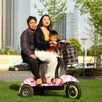 Электрический маленький трехколесный велосипед, складной электромобиль для взрослых, ходунки для пожилых людей, детские литиевые батарейки с аккумулятором