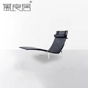 Wanliangju thiết kế nội thất pk24 chaise longue ghế da phòng chờ nhập khẩu