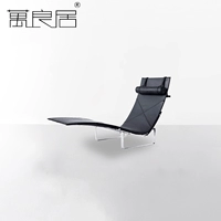 Wanliangju thiết kế nội thất pk24 chaise longue ghế da phòng chờ nhập khẩu bộ sofa phòng khách