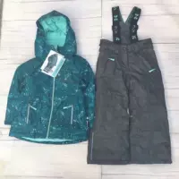 Зеленый лыжный лыжный костюм, комплект