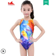 2019 Kiểu Anh tam giác dính liền in kỹ thuật số đào tạo bơi cạnh tranh cô gái đào tạo áo tắm chuyên nghiệp 655 - Bộ đồ bơi của Kid