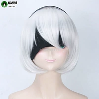 Cô giáo mèo Yuhar 2B tóc giả anime cosplay tóc giả trò chơi Neil cơ thời đại tóc giả đạo cụ ngắn - Cosplay đồ cosplay vô diện