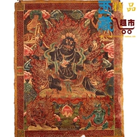 Тибетское древнее искусство и культура сокровище Махагала минерала ручной работы старая Тханка Украшение дома