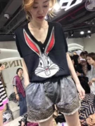 2018 mùa thu Hàn Quốc phiên bản của lỏng mỏng V-Cổ dài tay thỏ hoang dã starling băng lụa đan cardigan của phụ nữ áo sơ mi