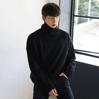 Hàn Quốc mua Dongdaemun của người đàn ông lỏng lẻo lỏng lẻo OVERSZIE thời trang có thể biến cao cổ áo đan áo thun áo len mới shop thời trang nam