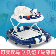 Baby Walker Chống rollover Đa chức năng Ngựa bập bênh 6 7-18 tháng Xe đẩy học tập cho bé Walker