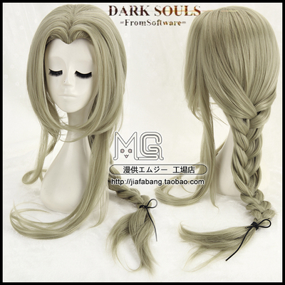 taobao agent [Manchu] Dark Soul 3 Fire -resistant female COS wig Big roll of twist braids divided into beauty tip linen