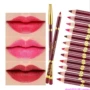 Matte nhung lip liner chính hãng không thấm nước lâu dài không đánh dấu khỏa thân màu cắn môi trang điểm matte tranh lip bút chì son môi bút bút kẻ môi