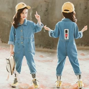 Quần áo trẻ em 2019 quần áo mùa thu bé gái denim jumpsuits bộ đồ công cụ quần mùa xuân 13 trẻ em mùa thu và mùa thu trẻ em 8 tuổi - Khác