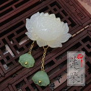 Ai Lian nói hoa sen trâm ngọc nguyên gốc văn học retro mã cổ điển phong cách Hanfu cheongsam trang phục Zen trâm cài - Trâm cài