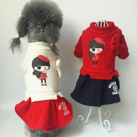 Pet mùa thu và mùa đông quần áo nhỏ Teddy VIP Công chúa váy Pomeranian gấu con chó trang phục mèo - Quần áo & phụ kiện thú cưng quần cho chó