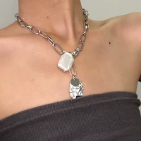 Небольшое дизайнерское ожерелье, металлический кварц из жемчуга подходит для мужчин и женщин, сделано на заказ