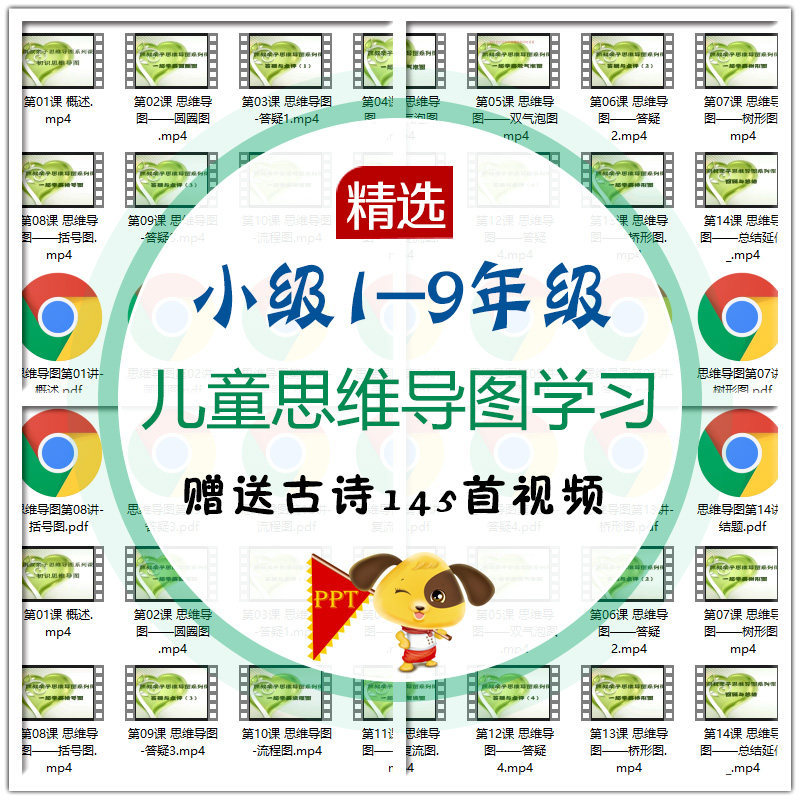 儿童思维导图训练课程小学辅导视频教程学生课后作业思维空间锻炼-天天素材网