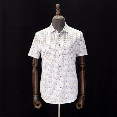 Nhãn hiệu cắt nhãn trơn tru và thoải mái mùa hè nam T-Shirt ve áo thời trang hoang dã thường lụa ngắn tay T-Shirt polo áo cotton nam Polo