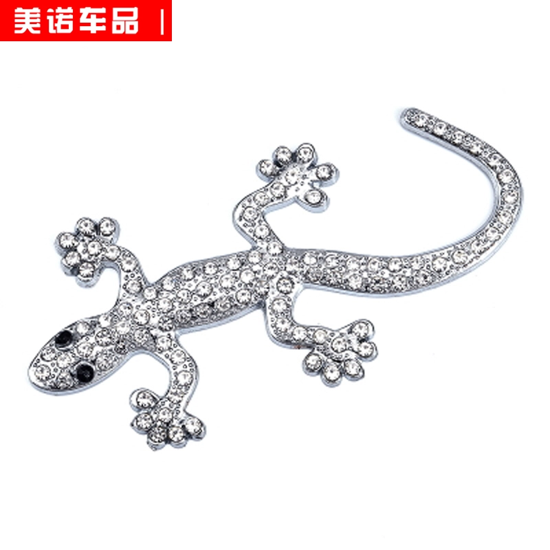 Đồ trang trí xe hơi Daquan xe đuôi -To -Earth Geckon Pure Metal Sticker lo go xe hoi lô gô các hãng xe oto 