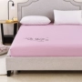 Giường 笠 giường đơn che nệm bìa bảo vệ bìa mỏng nâu pad màu trắng tinh khiết khách sạn nâng cao bụi che 1.5 1.8 m mét Ga chun và ga phủ