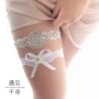 Cô dâu châu Âu và Mỹ trắng gợi cảm ren ngọc trai rhinestone garter công chúa cung chân nhẫn nhẫn trang sức ảnh cưới - Nịt Tất quần tất nịt chân