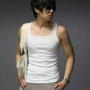 Mùa hè nam mới bó sát cơ thể vest cotton thoáng khí bó sát mồ hôi cổ áo cổ áo thoáng khí thể hình phiên bản Hàn Quốc của vest áo thể dục