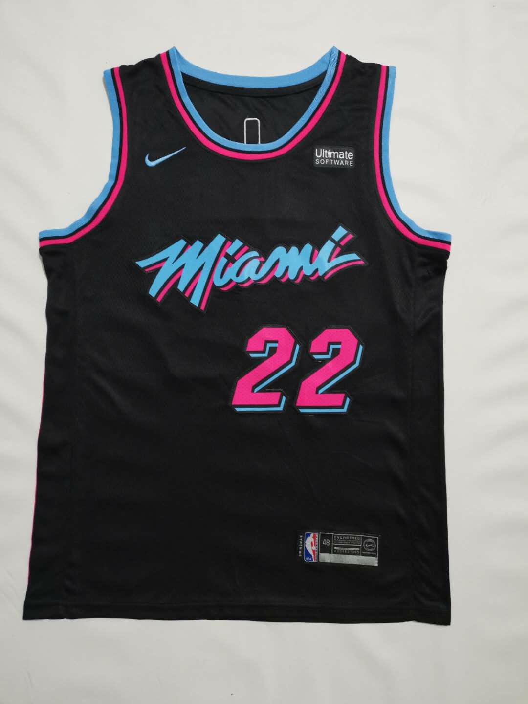 BlackThe heat No. 3 Wade Jersey men and women Basketball clothes No.22 Butler Jersey City Edition Basketball clothes vest