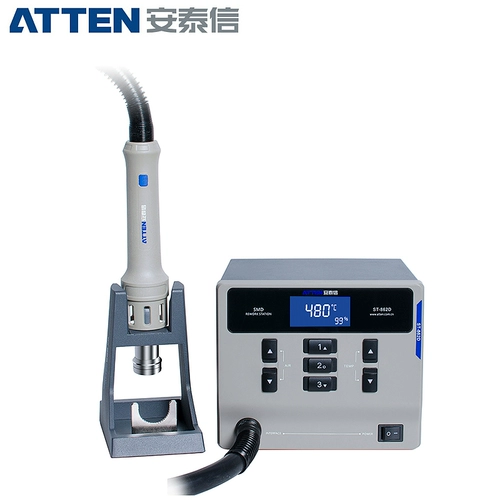 Antaixin ST-862D Номер пистолета горячего воздуха показывает ручное автоматическое дремотное 1000 Вт регулируемой температурой ремонт и сварка мобильных телефонов